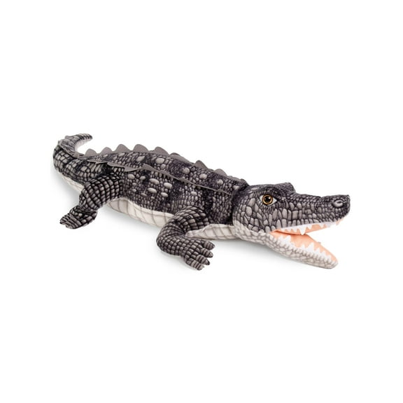 Real Planet 51.25" Gray Crocodile Alligator Realistic Stuffed Animal, Reptile Lizard Plush Toy & STEM Learning Gift for Birthday Boys & Girls