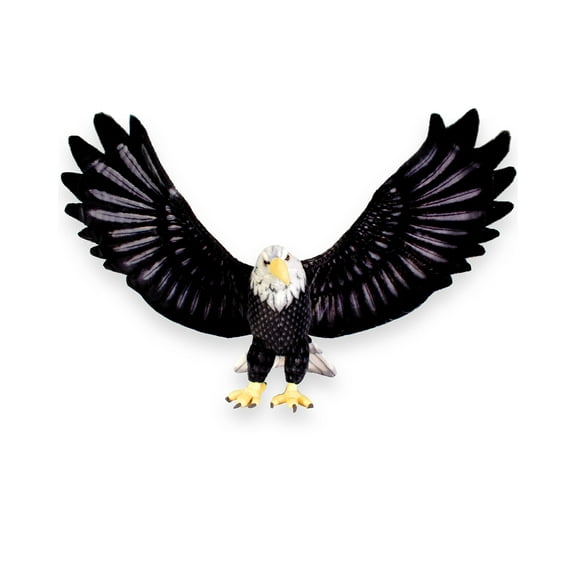 Real Planet 57.5" HUGE Wingspan Bald Eagle Stuffed Animal, American Patriotic Plush Toy & STEM Learning Gift for Birthday Boys & Girls