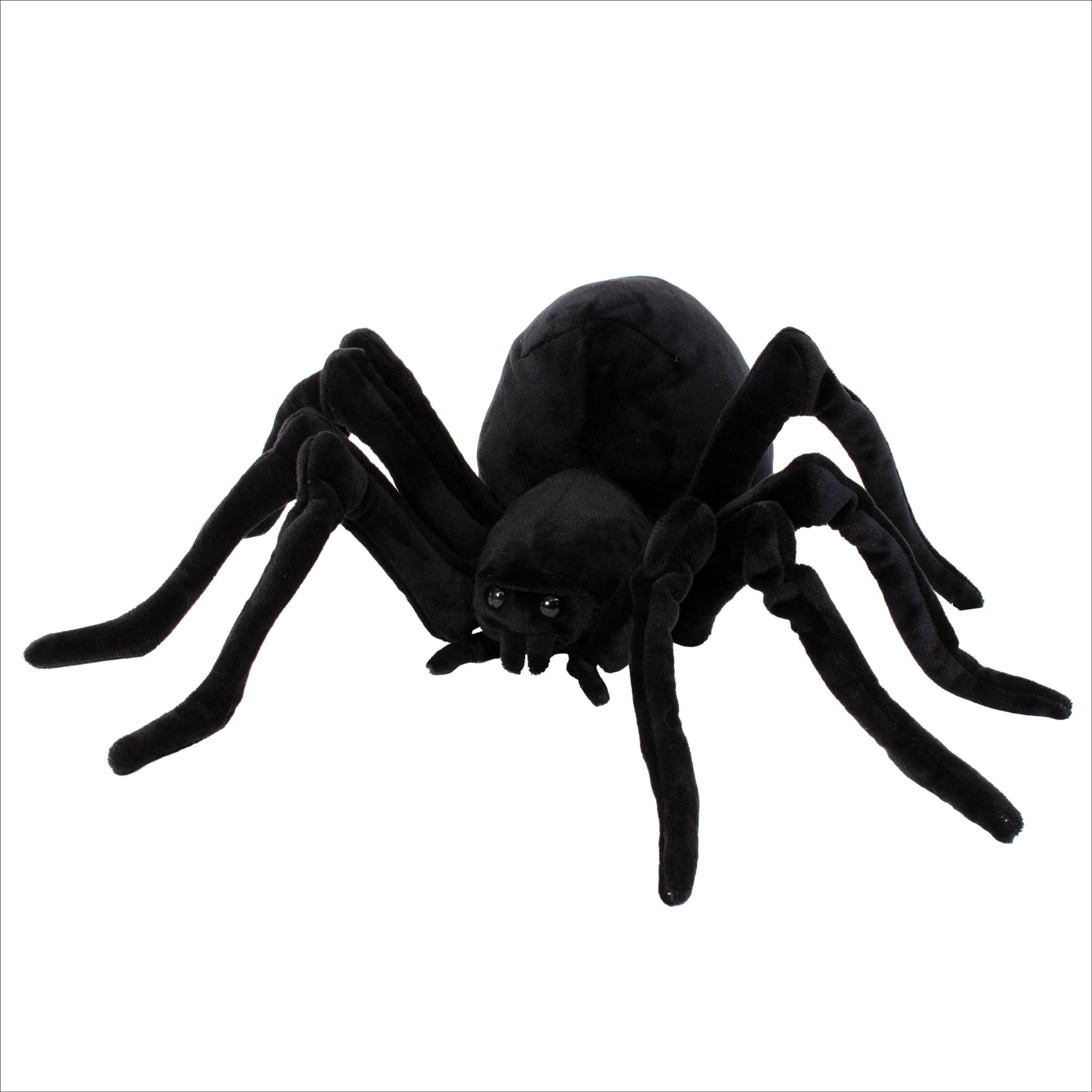 Real Planet 8" Black Widow Spider Realistic Stuffed Animal, Bug Insect Creepy Plush Toy & STEM Learning Gift for Birthday Boys & Girls