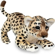 Real Planet Leopard Cub Tan/Black 23.6 Inch Realistic Soft Plush
