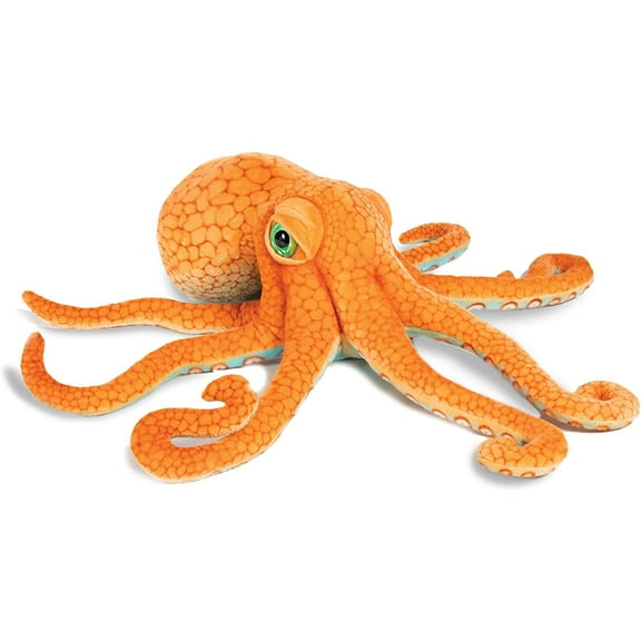 Real Planet Octopus Orange 19 Inch Realistic Soft Plush