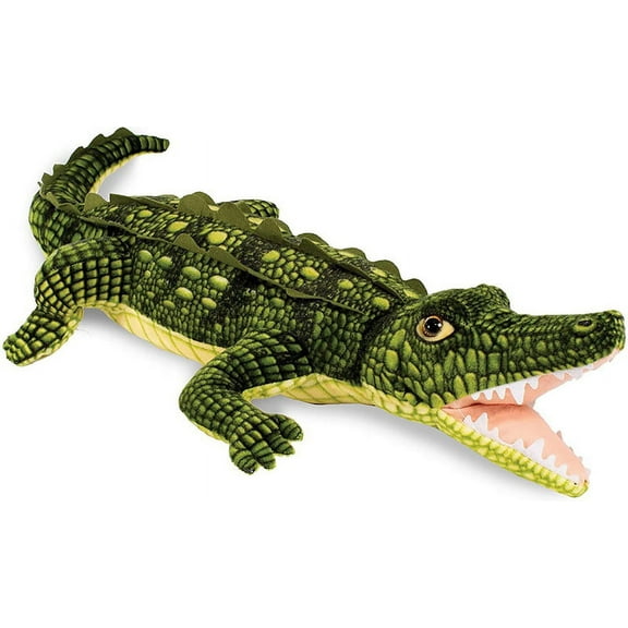 Real Planet Open Mouth Crocodile Green 51.25 Inch Realistic Soft Plush