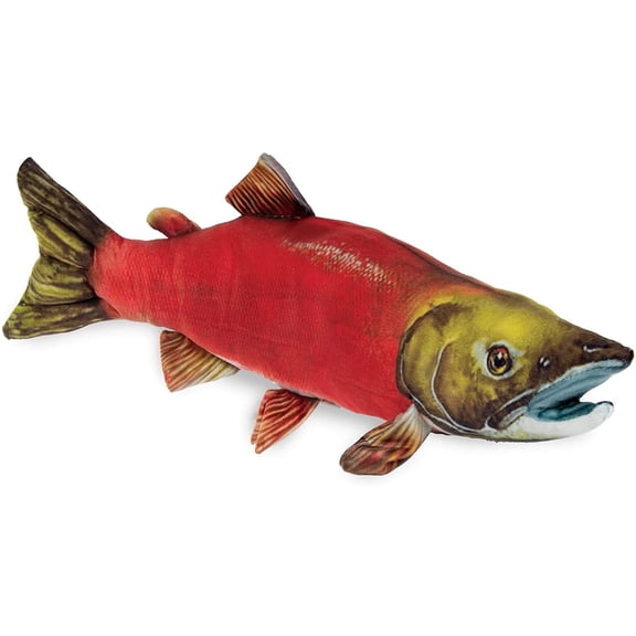 Real Planet Salmon Red 14.25 Inch Realistic Soft Plush