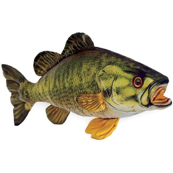 Real Planet Small Mouth Bass Green 21 Inch Realistic Soft Plush