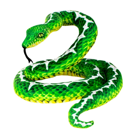 Real Planet Tree Python Green/White 118 Inch Realistic Soft Plush