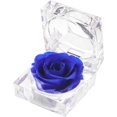 Real Preserved Roses i Clear Rig Box, Cut Eterity Flower That Lasts
