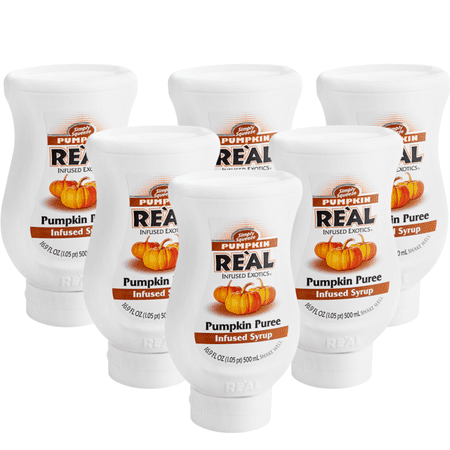 Real Pumpkin Puree Infused Syrup - 16.9 fl oz | Rich Pumpkin Flavor for Beverages & Desserts