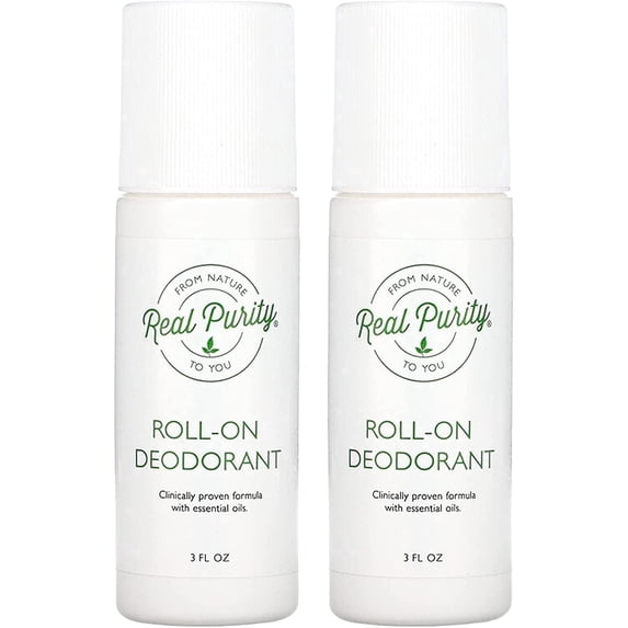 Real Purity, (2 Pack) Roll-On Deodorant