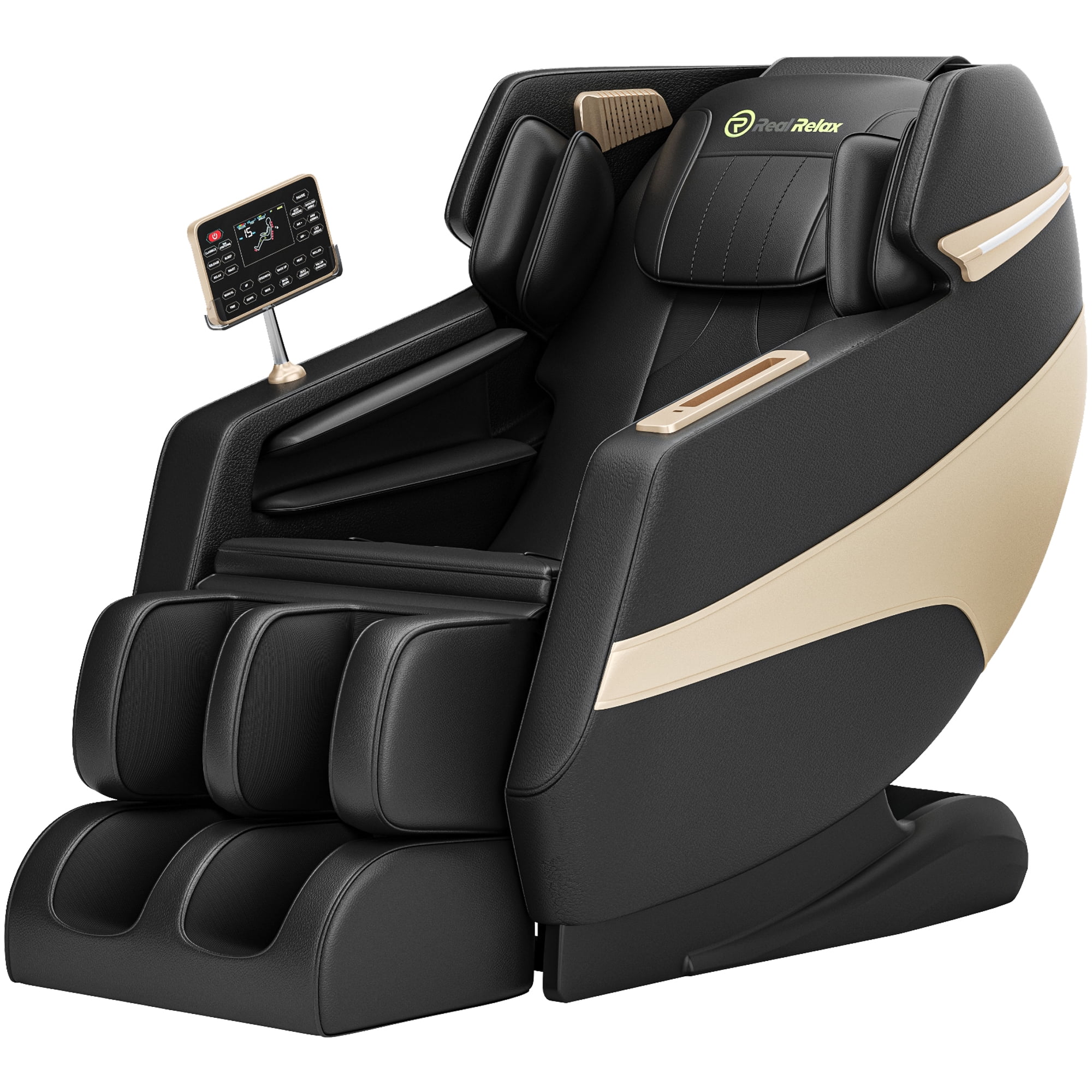 Walmart discounts of Real Relax 3D Massage Chair, Full Body Zero Gravity Recliner with SL Track, Yoga Stretching, Foot Rollers, Bluetooth, Heating, Black