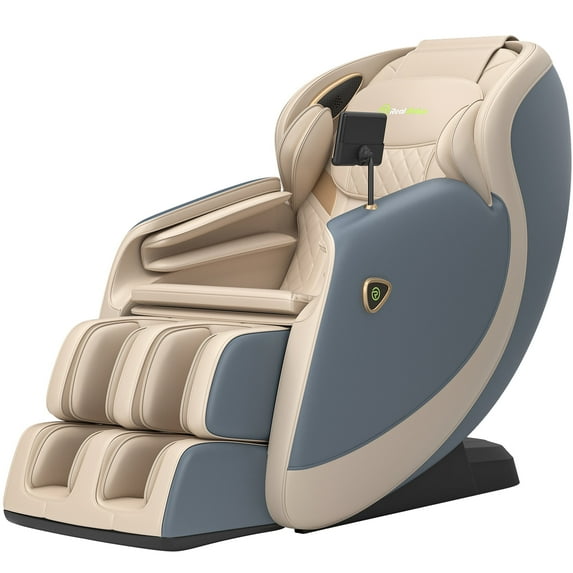 Real Relax 3D SL-Track Massage Chair, Full Body Zero Gravity Shiatsu Thai Massage Recliner, Blue