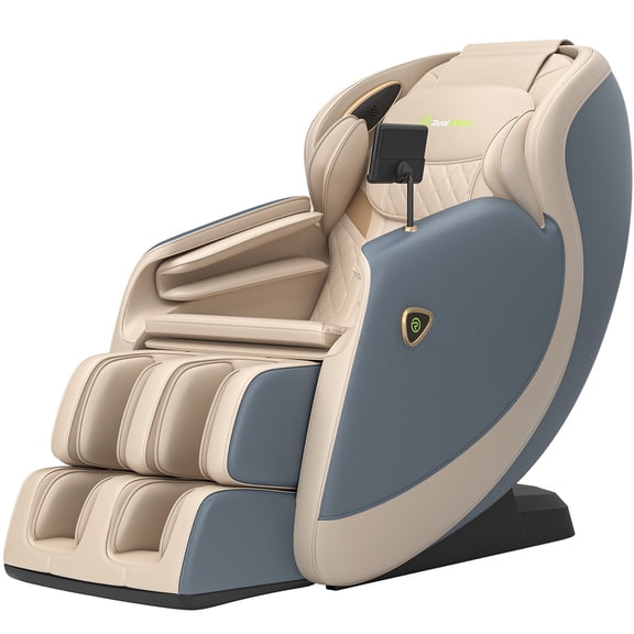 Real Relax 3D SL-Track Massage Chair, Full Body Zero Gravity Shiatsu Thai Massage Recliner, Blue