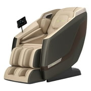 Real Relax Full Body Massage Chair, S Track Zero Gravity Shiatsu Massage Recliner Chair, Brown