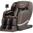 thumbnail image 1 of Real Relax Full Body Zero Gravity Shiatsu Recliner Electric Massage Chair, Brown, 1 of 11