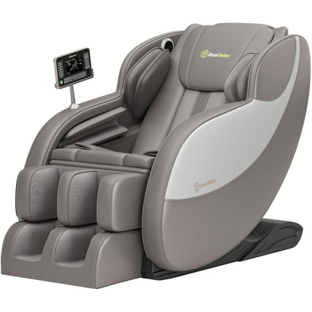 Real Relax Zero Gravity Full Body Massage Chair Recliner with Heating and Foot Massage, Brown