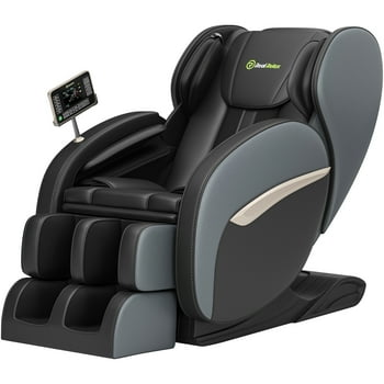 Real Relax Zero Gravity Massage Chair, Shiatsu Massage Relaxation Recliner with Heating and Bluetooth, Black