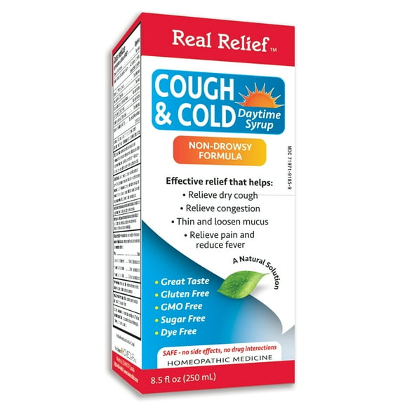 Real Relief Cough & Cold Daytime Syrup Non Drowsy Formula 8.5z (250mL)
