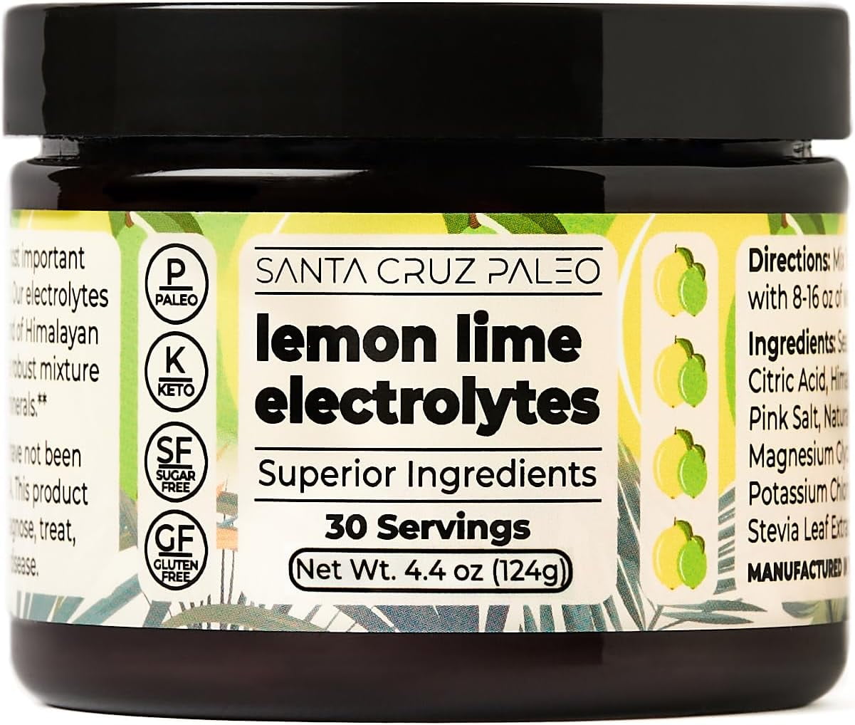 Real Salt Electrolytes Powder, Lemon Lime, Hydration Drink Mix Made