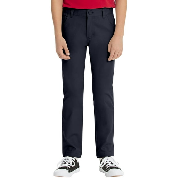 Real School Boys School Uniform 5-Pocket Stretch Slim Pants, Sizes 4-18
