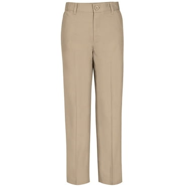 Real School Boys School Uniform Flat Front Pants, Sizes 4-16 & Husky