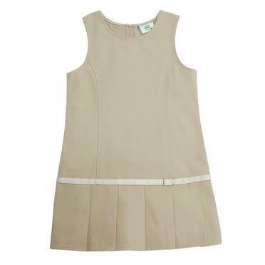 Real School Girls School Uniform Drop Waist Jumper Dress, Sizes 4-16 & Plus