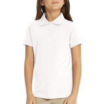 Real School Girls School Uniform Feminine Fit Polo Shirt, Sizes 4-16