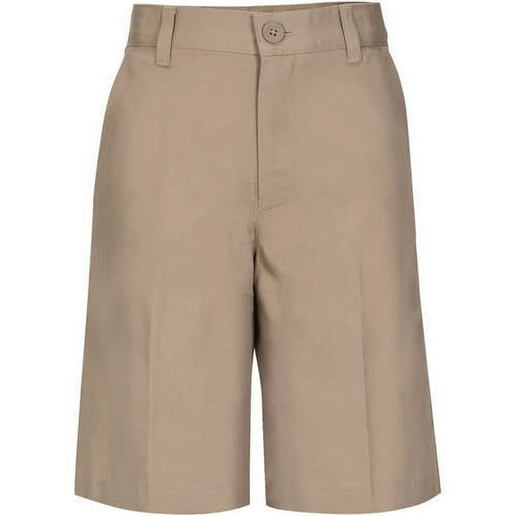 Real School Husky Boys School Uniform Flat Front Shorts, Sizes 8-20