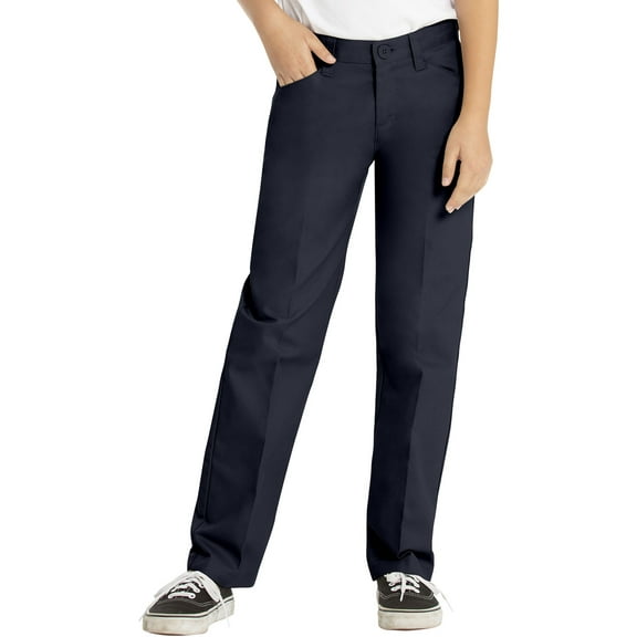 Juniors' Flat Front Low Rise School Uniform Pant