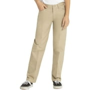 REAL SCHOOL UNIFORMS Juniors' Flat Front Low Rise School Uniform Pant