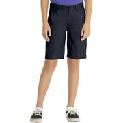 REAL SCHOOL UNIFORMS Real School Juniors' Flat Front Low Rise School Uniform Shorts