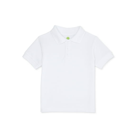 Real School Toddler Unisex School Uniform Short Sleeve Pique Polo Shirt