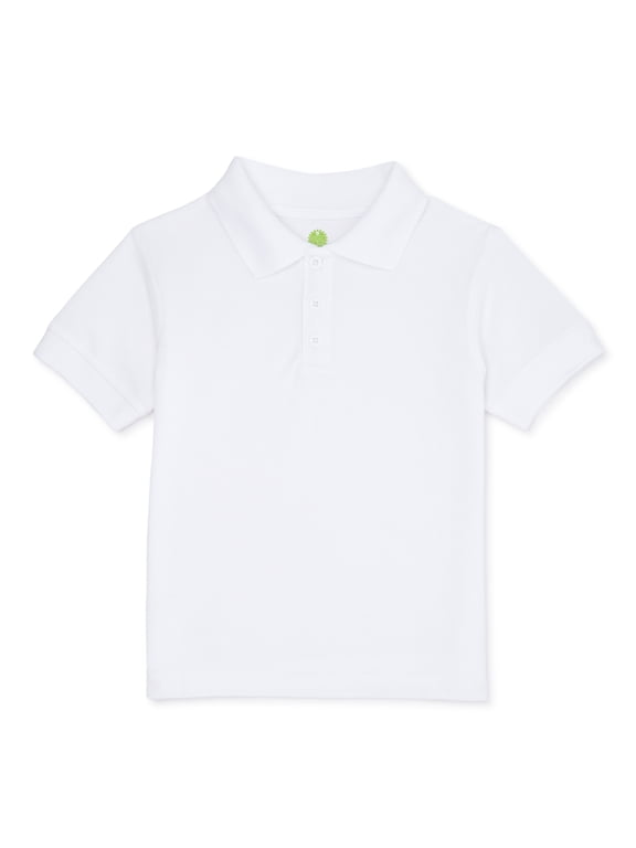 Real School Toddler Unisex School Uniform Short Sleeve Pique Polo Shirt