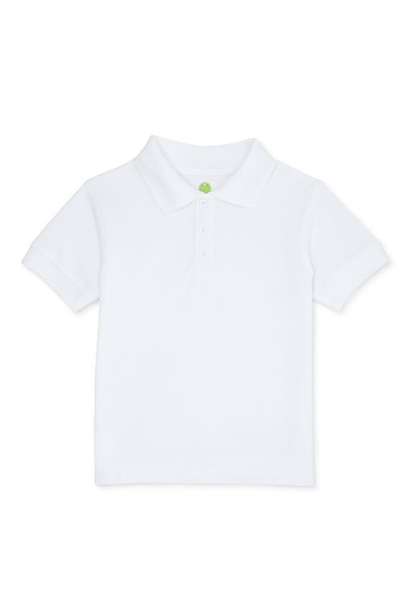 Real School Toddler Unisex School Uniform Short Sleeve Pique Polo Shirt