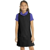 Real School Uniforms Big Girls Drop Waist with Ribbon Bow Jumper 64232, 16, Black Female