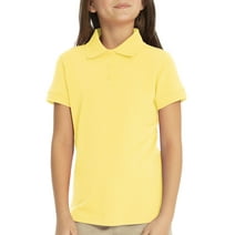 Real School Uniforms Big Kid Short Sleeve Fem-Fit Polo 68002, XL, Yellow