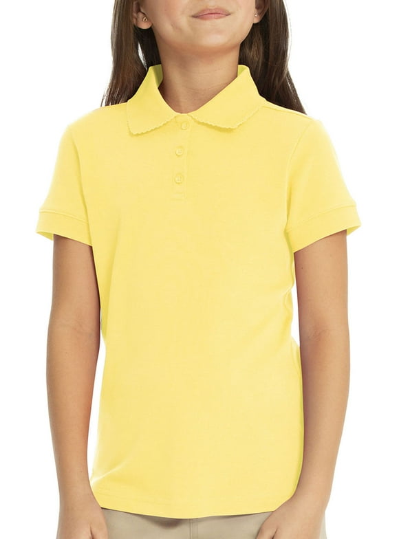 Real School Uniforms Big Kid Short Sleeve Fem-Fit Polo 68002, XL, Yellow