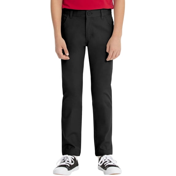 Real School Uniforms Big Kid Stretch Skinny Pant 60242A, 7, Black