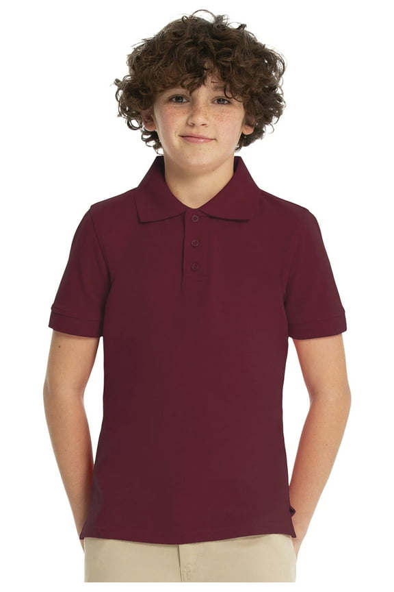 Real School Unisex School Uniform Short Sleeve Pique Polo Shirt, Sizes XS-XL