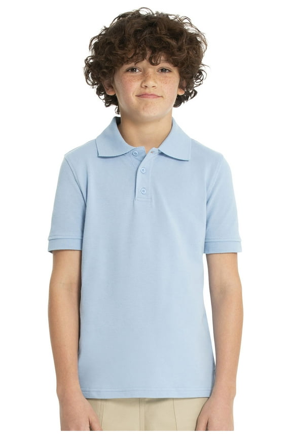 Real School Unisex School Uniform Short Sleeve Pique Polo Shirt, Sizes XS-XL