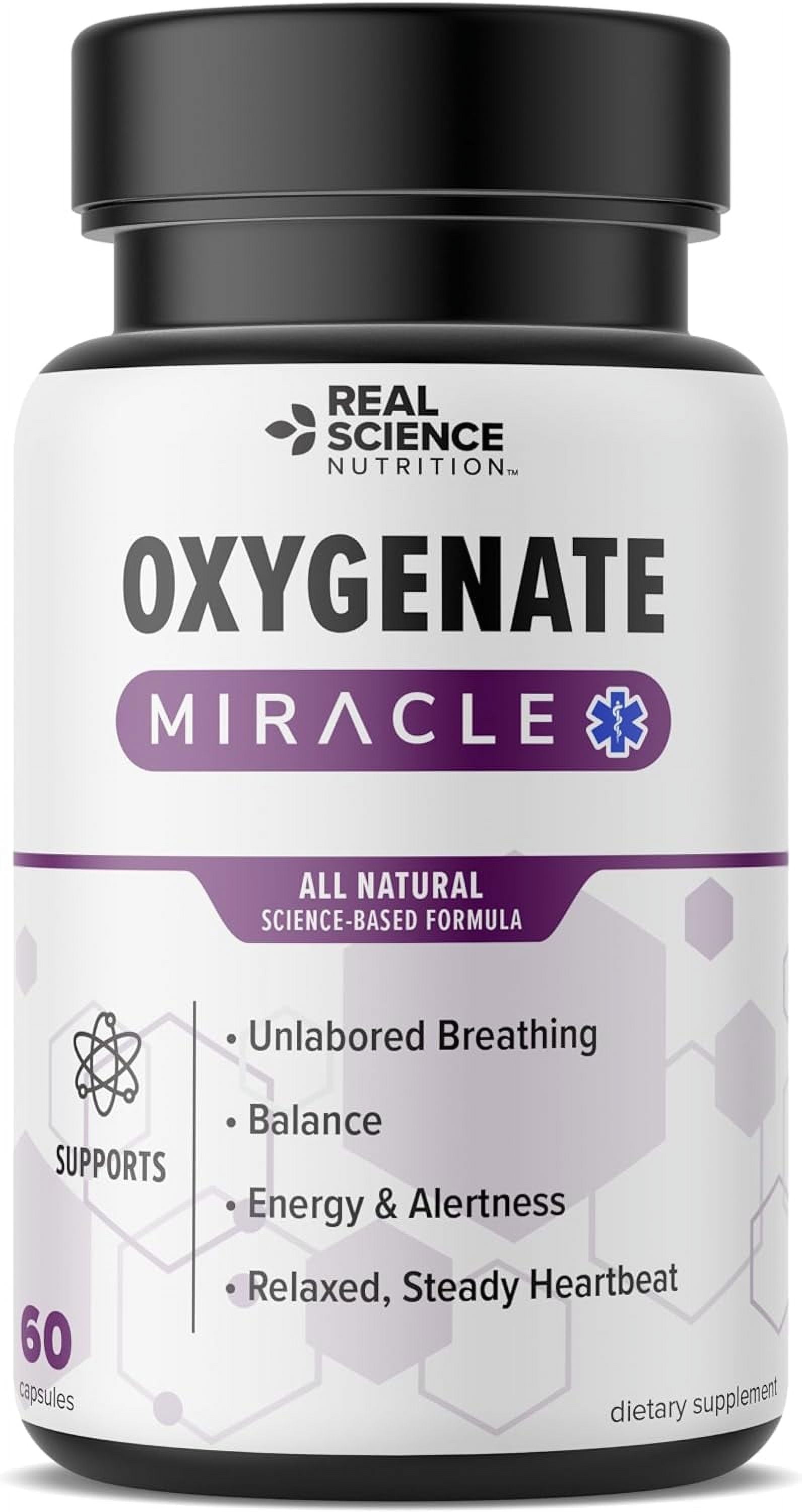 Real Science Nutrition Oxygenate Miracle - 60 Caps for Lung Support