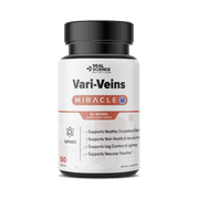 Real Science Nutrition Vari-Veins Miracle Circulation and Vein Support for Healthy Legs, 60 Capsules