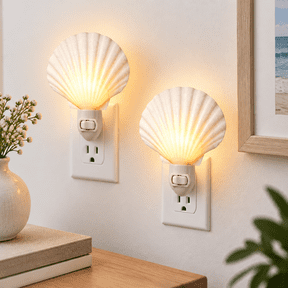 Real Sea Shell Beach Night Light For Decor