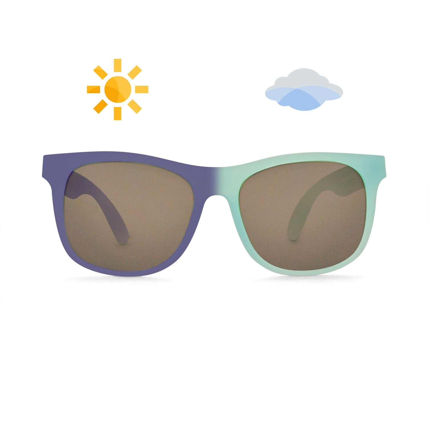 Real Shades Kids Switch Unbreakable Color Changing Sunglasses, Green/Midnight Blue, Toddler Age 2+