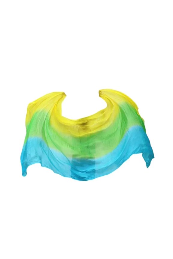 Real Silk Belly Dance Veils Hand Throw Scarf Shawl Dancer Costume Accessory