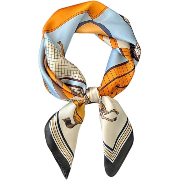 Real Silk Touch, Women's Square Scarf, Satin Headscarf, Fashionable Neck Scarf, Handbag Hair Scarf, Gift
