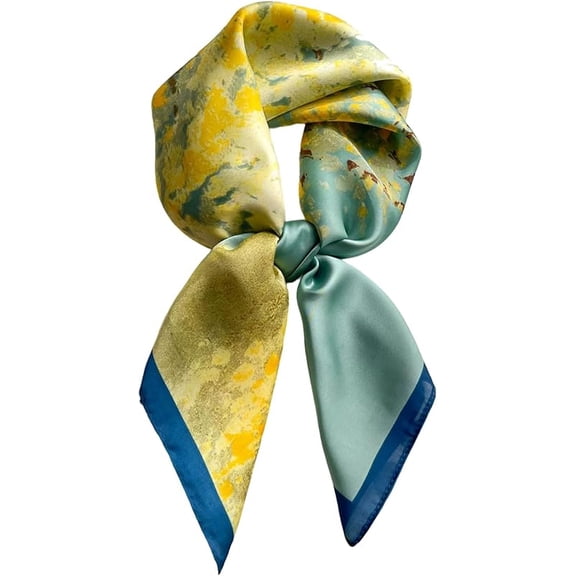 Real Silk Touch, Women's Square Scarf, Satin Headscarf, Fashionable Neck Scarf, Handbag Hair Scarf, Gift