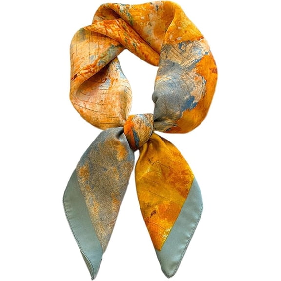 Real Silk Touch, Women's Square Scarf, Satin Headscarf, Fashionable Neck Scarf, Handbag Hair Scarf, Gift