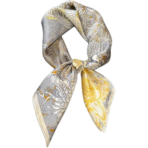 Real Silk Touch, Women's Square Scarf, Satin Headscarf, Fashionable Neck Scarf, Handbag Hair Scarf, Gift