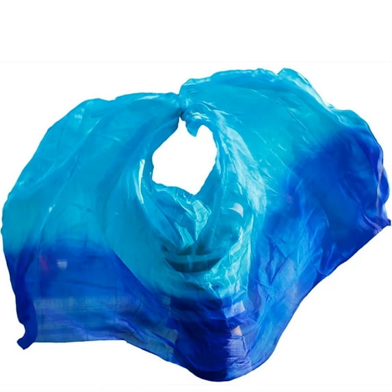 Real Silk Veils Dance Stage Performance Props Handmade Dyed Scarf Dance Silk Veils Shawl Veils