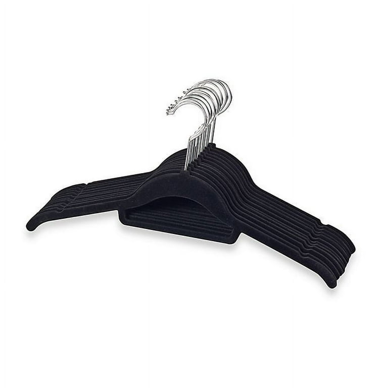 Real Living Black Velvet Hangers, 12-Pack