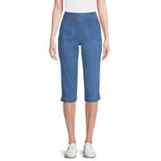 REALSIZE Real Size Women's 19" Pull On 2 Pocket Stretch Capri